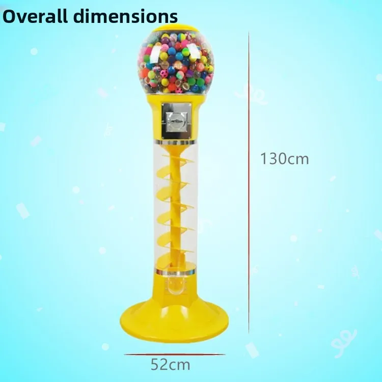 Supermarket Self-Servicing Elastic Ball Capsule Toy 45 Capsule Spiral Machine One Yuan Two Yuan Coin System Metal One Small Shop