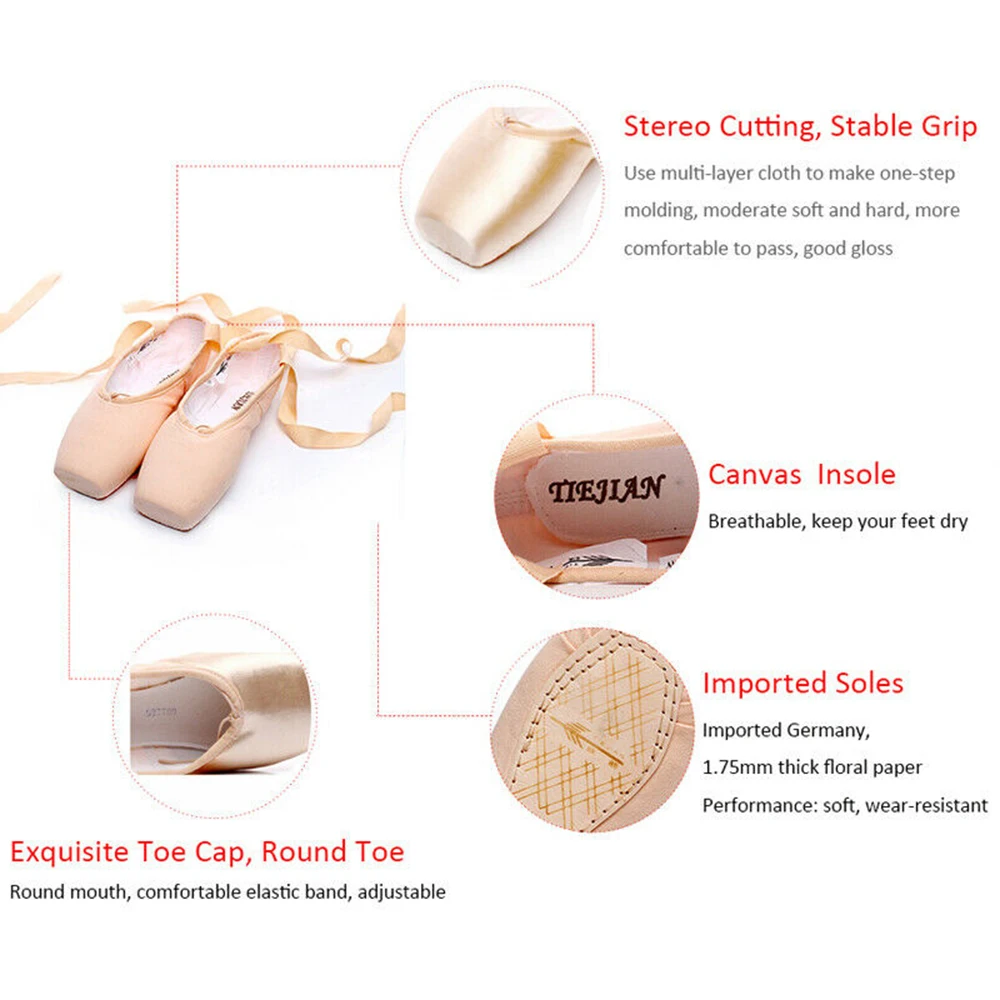 Hot selling fashion girls training dance flat soft-soled pointe ballet dance shoes dance shoe.jpg