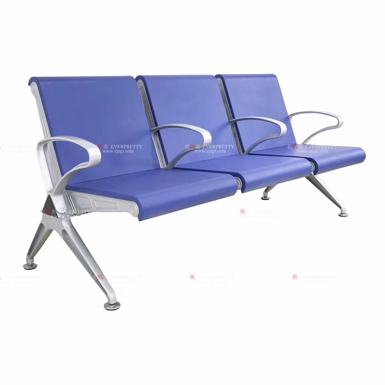 Modern 3 Seat Pu Leather Airport Waiting Hospital