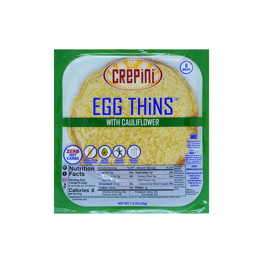Crepini Egg Thins with Cauliflower