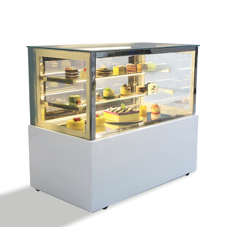 cake display fridge/square/ 900/superb look/led lights/white or black | eBay