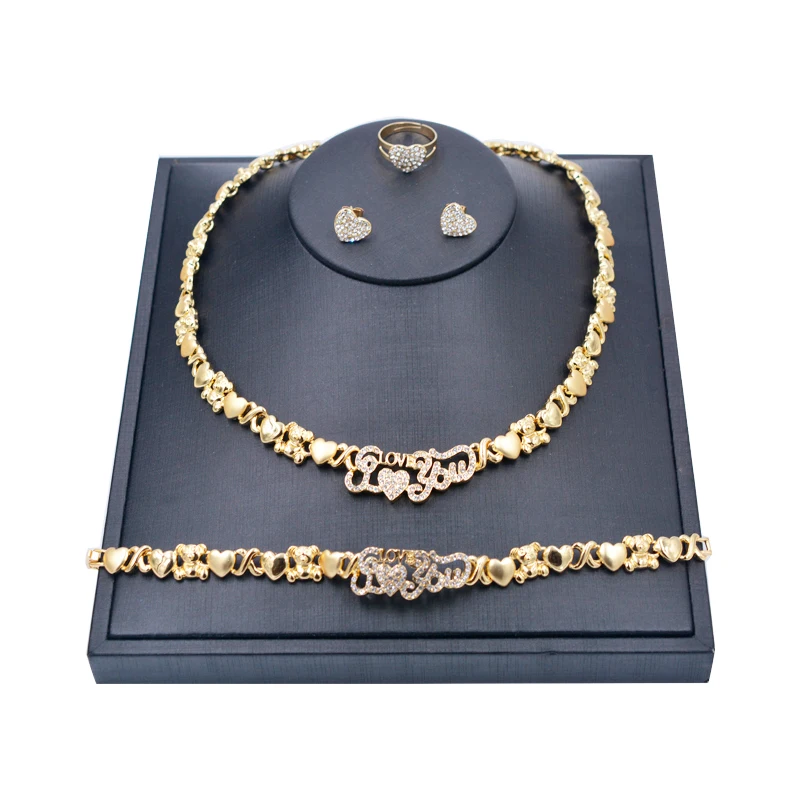 

xoxo jewelry,4 Pieces, Steel,gold,two color,tricolir