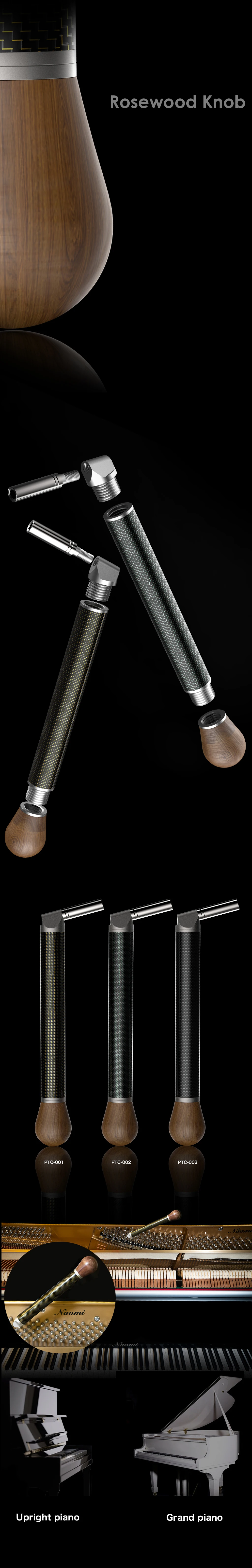 Naomi Professional Piano Tuning Hammer Octagonal Core Stainless Steel