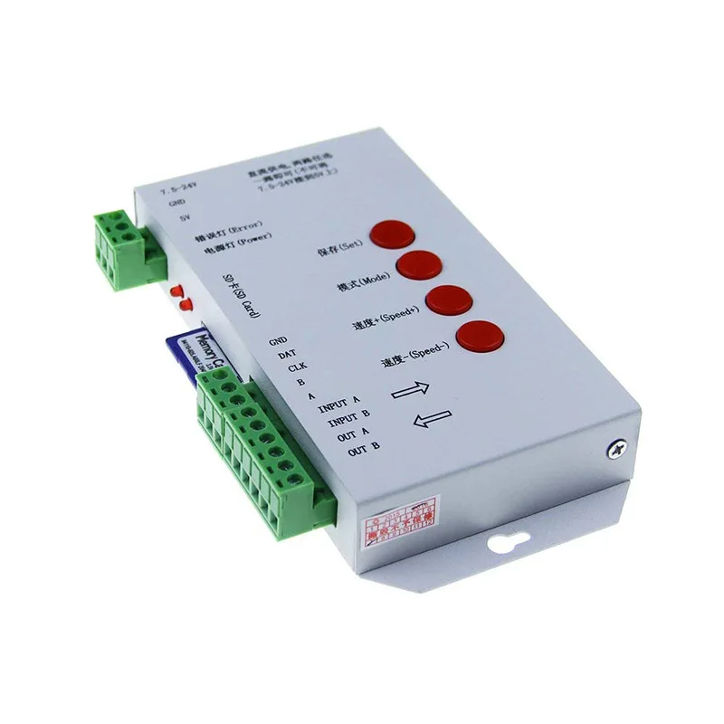 T-1000S Programmable LED Pixel Controller with SD Card, 2048 Points ...