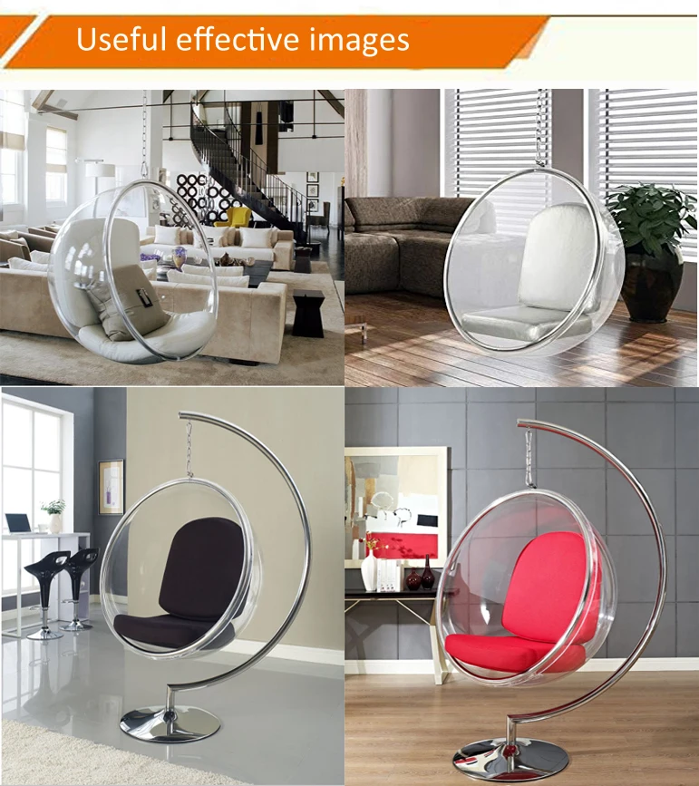 Leisure Transparent Standing Oval Large Ball Cushions Clear