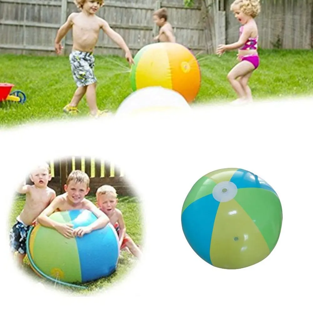 Pvc Summer Inflatable Water Spray Balloon Inflatable Beach Ball ...