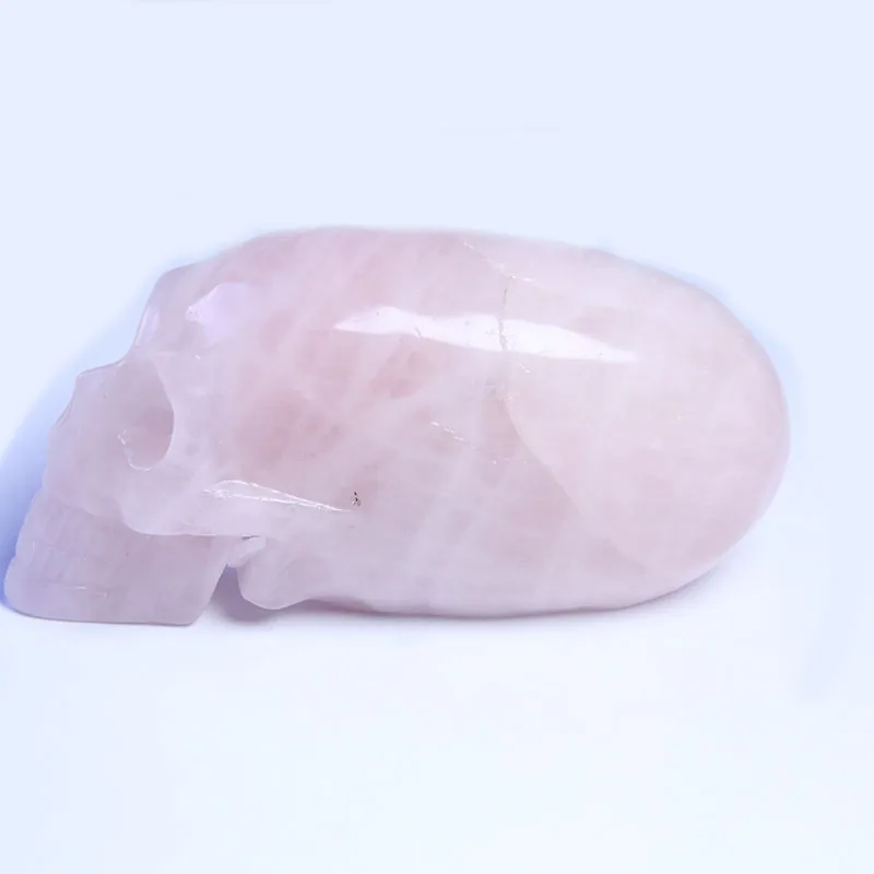 Natural healing rose quartz creative skulls hand carving alien crystal skulls for sale