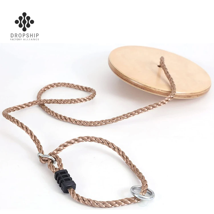 SA-222 2020 new items Kids outdoor fun school playground garden wooden monkey disk tree swing seat toy