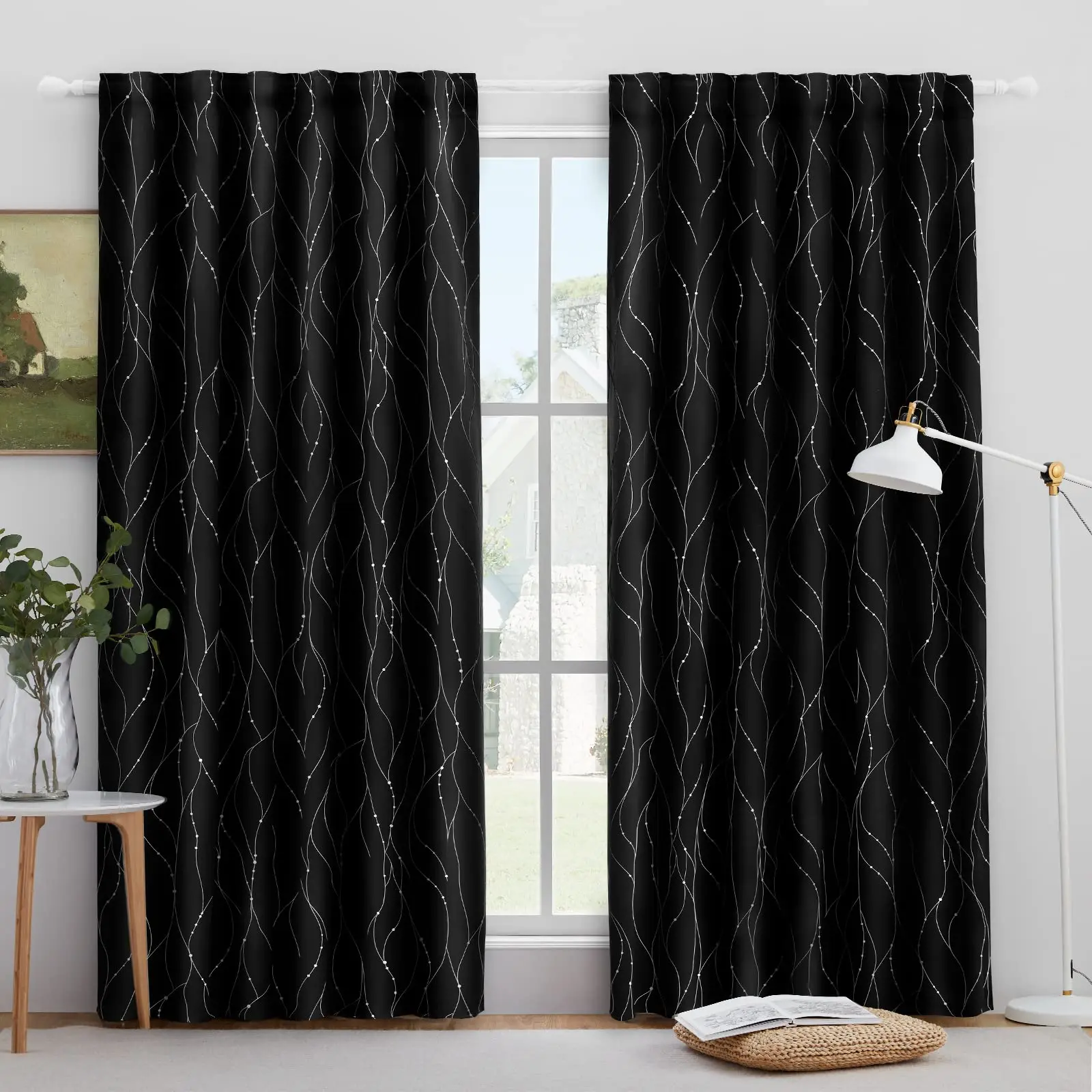 Light Blocking Foiled Curtain, 100% Polyester, Rod Pocket - detail 2