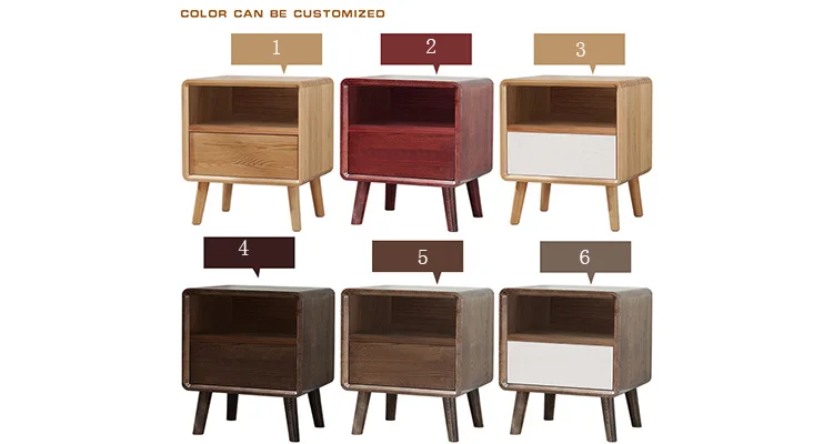 Hot Sale Solid Wood Bedside Table Bedroom Cabinets Customized Size