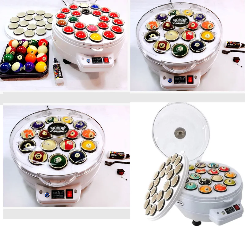 Premium Billiard Pool Ball Washing Cleaner Tray With 16 Wool Rings