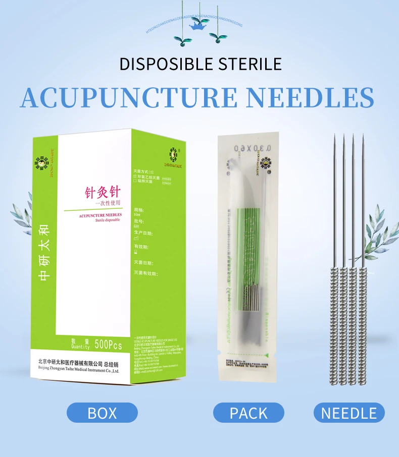 500pieces/box Zhongyan Taihe Acupuncture Needles Disposable Needle