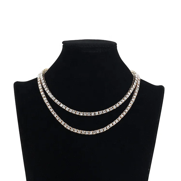 

Colar de tenis Iced Out Tennis Chain Necklaces CZ Single Row Tennis Necklace