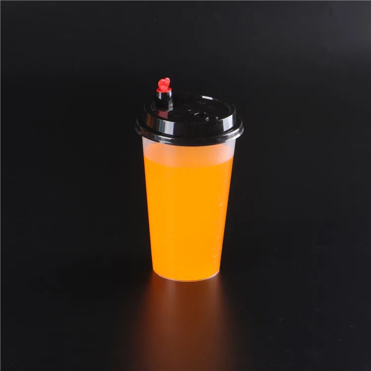 Eco-friendly PP plastic black lid dessert cup lid with transparent clear plug