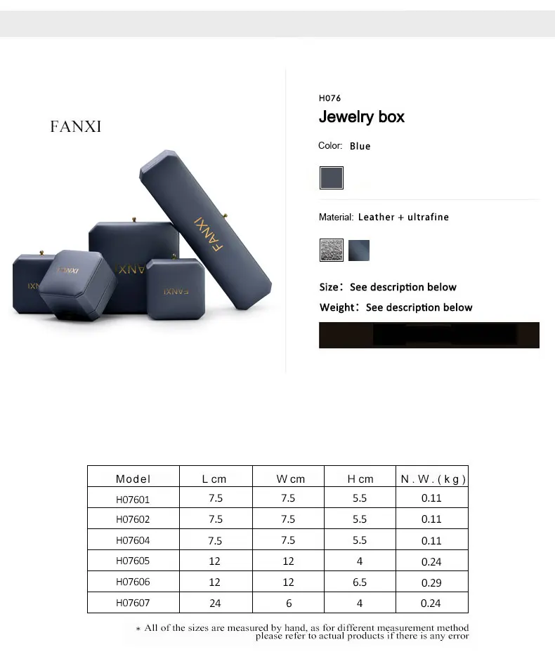 FANXI custom unique design octagonal shape dark grey Pu leather Jewellery Packaging Box snap button Jewelry Packing Boxes