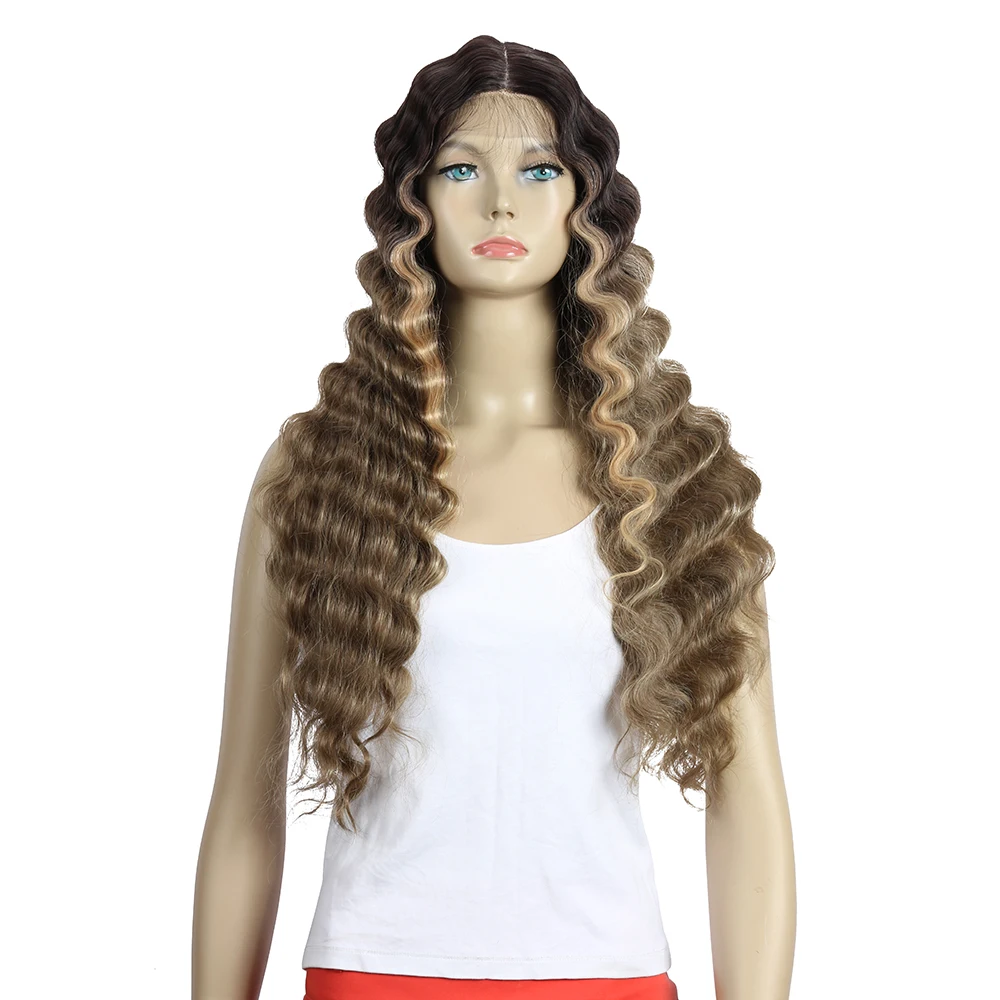 

long frontal closure colored lace front braid kinky hair 13 x 6 ynthetic lace wigs natural hairline,1 Piece, Color can be choosen