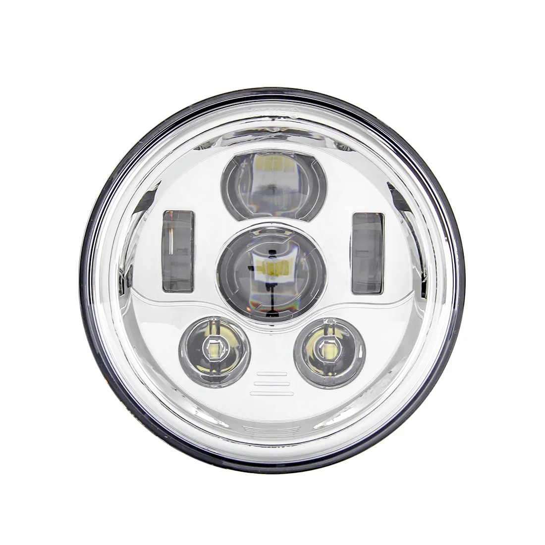 Motorcycle Auto Parts Angel Eyes Silver 7 Inch Round 45W LED Headlight