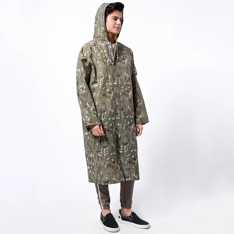 army print raincoat