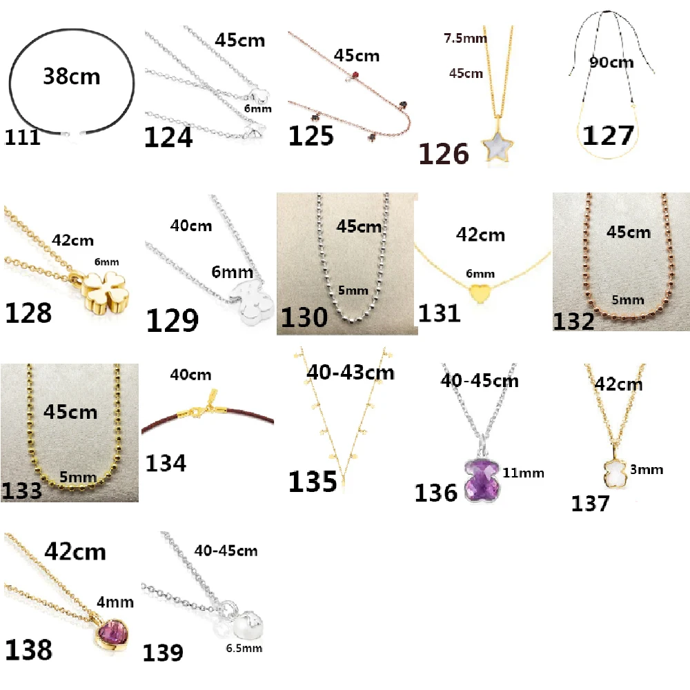 

2021 new 100% 1:1 925 silver purple bear touses fashion simple classic necklace decoration clavicle chain original jewelry
