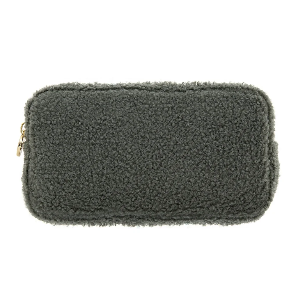 Diy Teddy Velvet Make Up Cosmetic Bag Terry Plush Cashmere Fabric