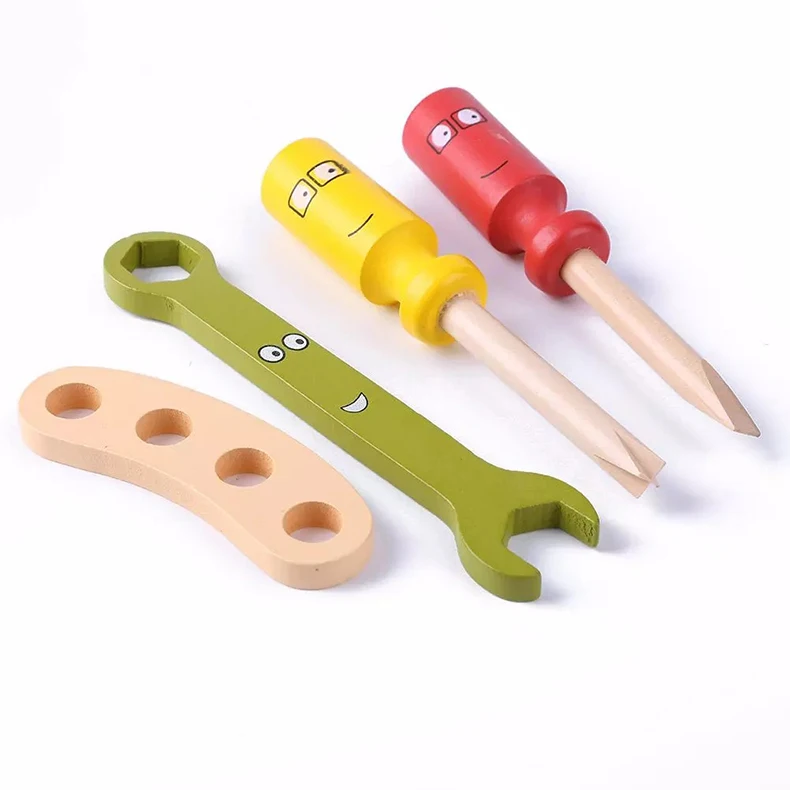 Portable Repair Tool Box Cartoon boy Educational Toys for Boy Puzzle Toy Kids Baby Wood Repair Set Tool Multifunctional Toys