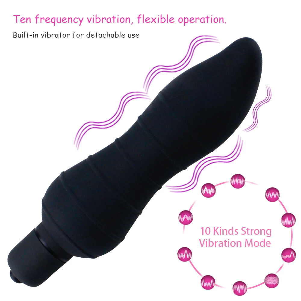 Plug battery anal vibrator 10 speed vibration bullet adult sex toy male and female sex