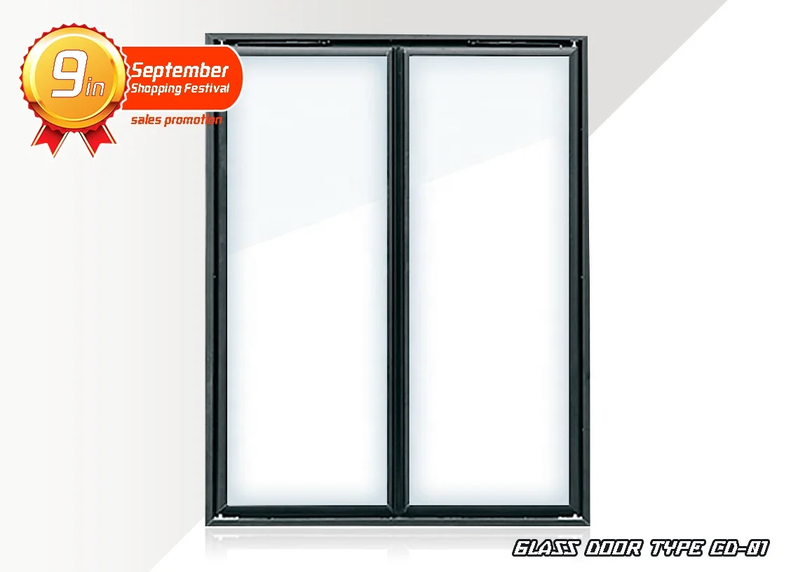 Customizing walk in cooler glass door display cold room