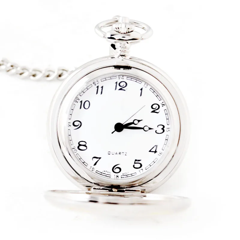 High Quality Custom Made Japan Movt Quartz Stainless Steel Pocket Watch