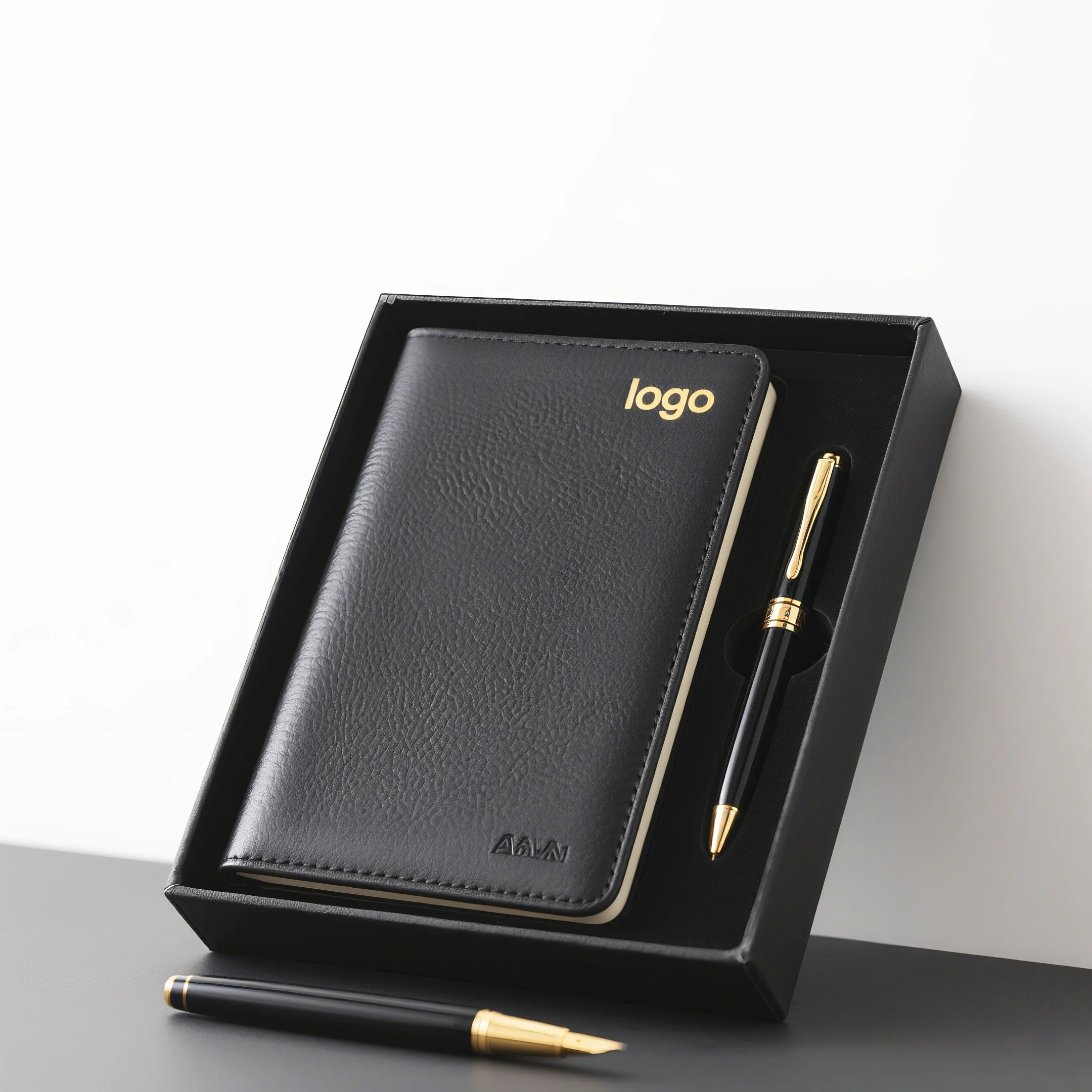 Custom Luxury A5 Business Notebook - PU Leather Gift Set