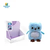 Soft owl plush toy night light projector baby sleep