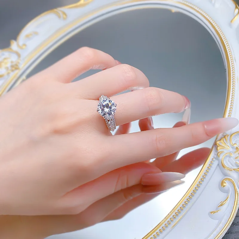 Custom IGI Certificate HTHP CVD Lab Grown Diamond Solid Gold Jewelry Lab Diamond Wedding Engagement Rings