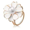 Japan and South Korea Ring Camellia Clover Scarf Buckle Fashion Diamond Sakura Buckle For Woman