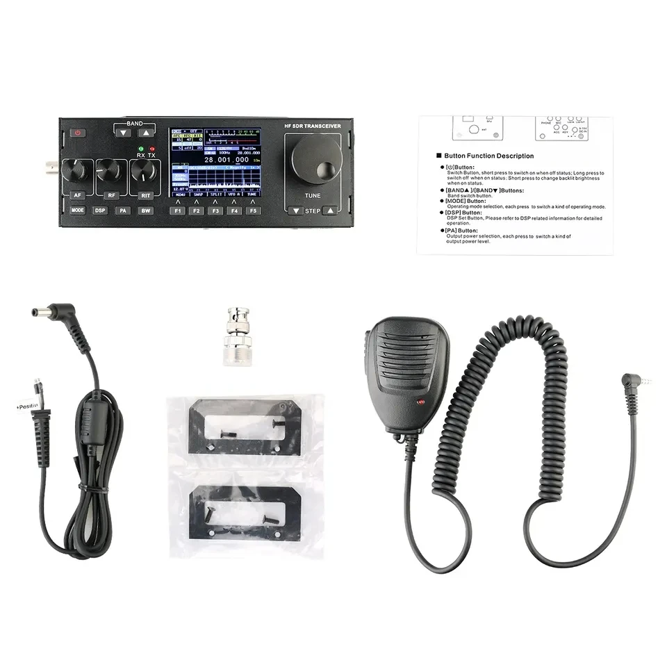 Rs918 15w Hf Sdr Transceiver Mchfqrp Transceiver Amateur Shortwave Radio With Handheld Mic