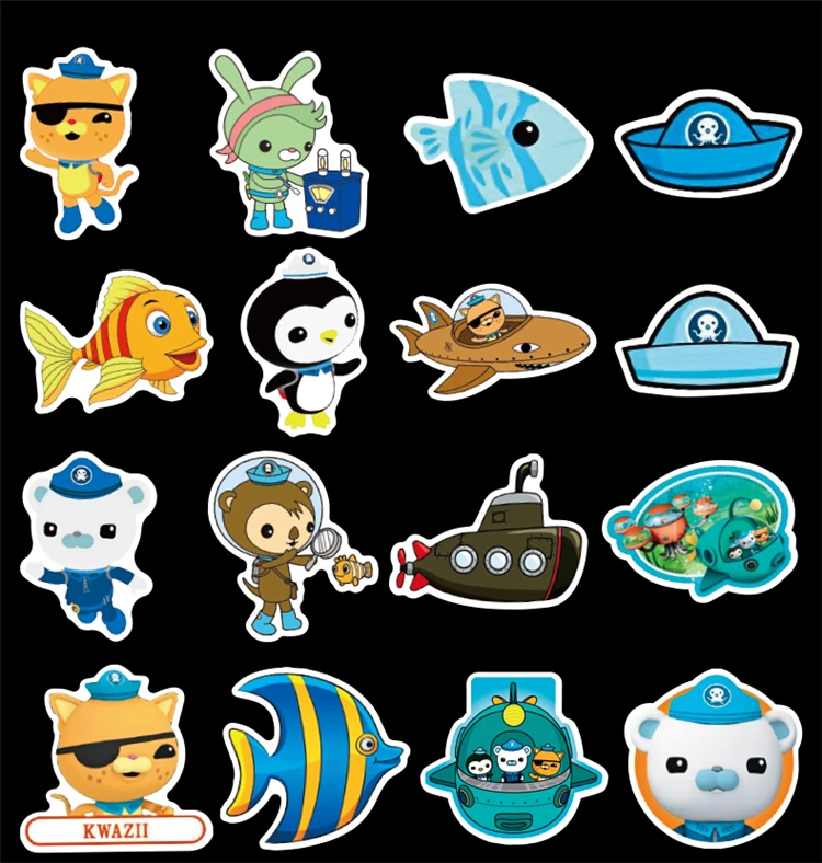 Octonauts Sticker Pack 50 Stickers Waterproof And Durable Stickers