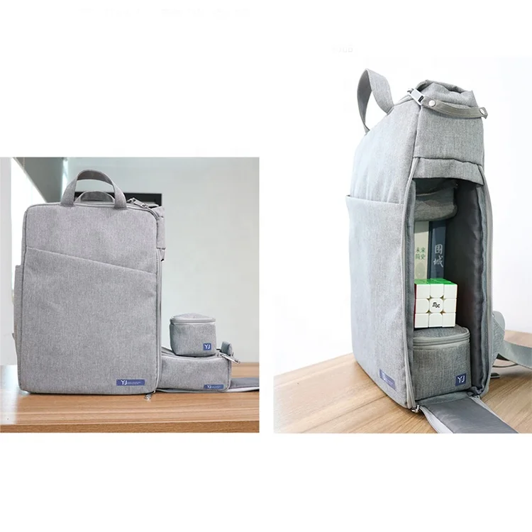 Yongjun fashion print space puzzle grey multi-functional magic cube backpack shoulder bag