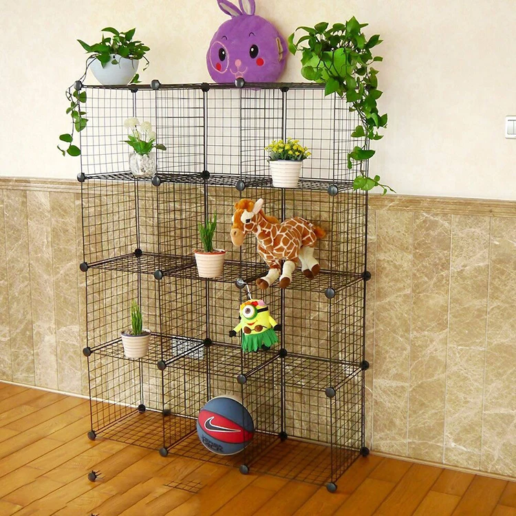 Versatile Grid Wire Modular Shelving Wire Cube Storage - Buy Wire Cube ...
