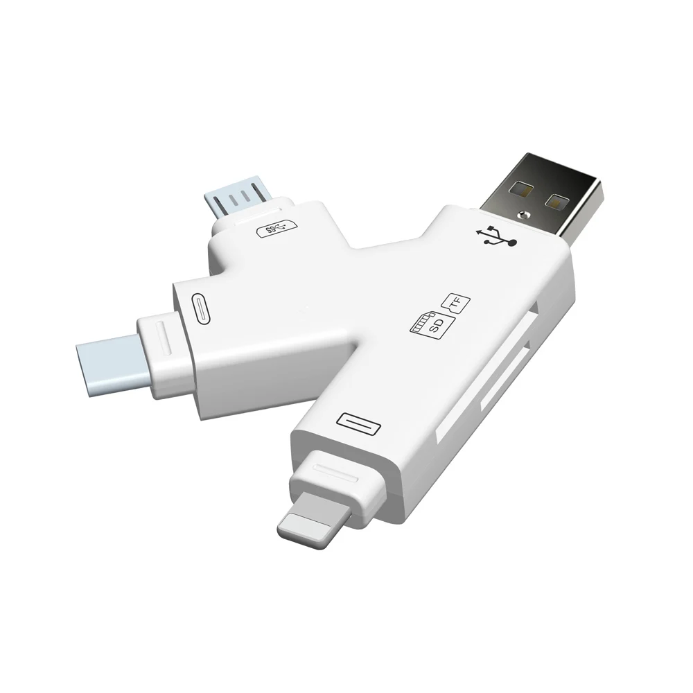All in 1 / Multi in 1 OTG SD TF Card Slots card reader for Android IOS Type C and USB 2.0 - ANKUX.COM