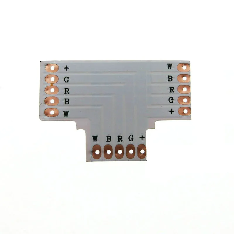 L T X Coupler Solderless 5 Pins RGBW 10mm 12mm LED Strip Light Connector