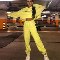 2020 new arrivals fashion trending wholesale high street women casual hooded track suit