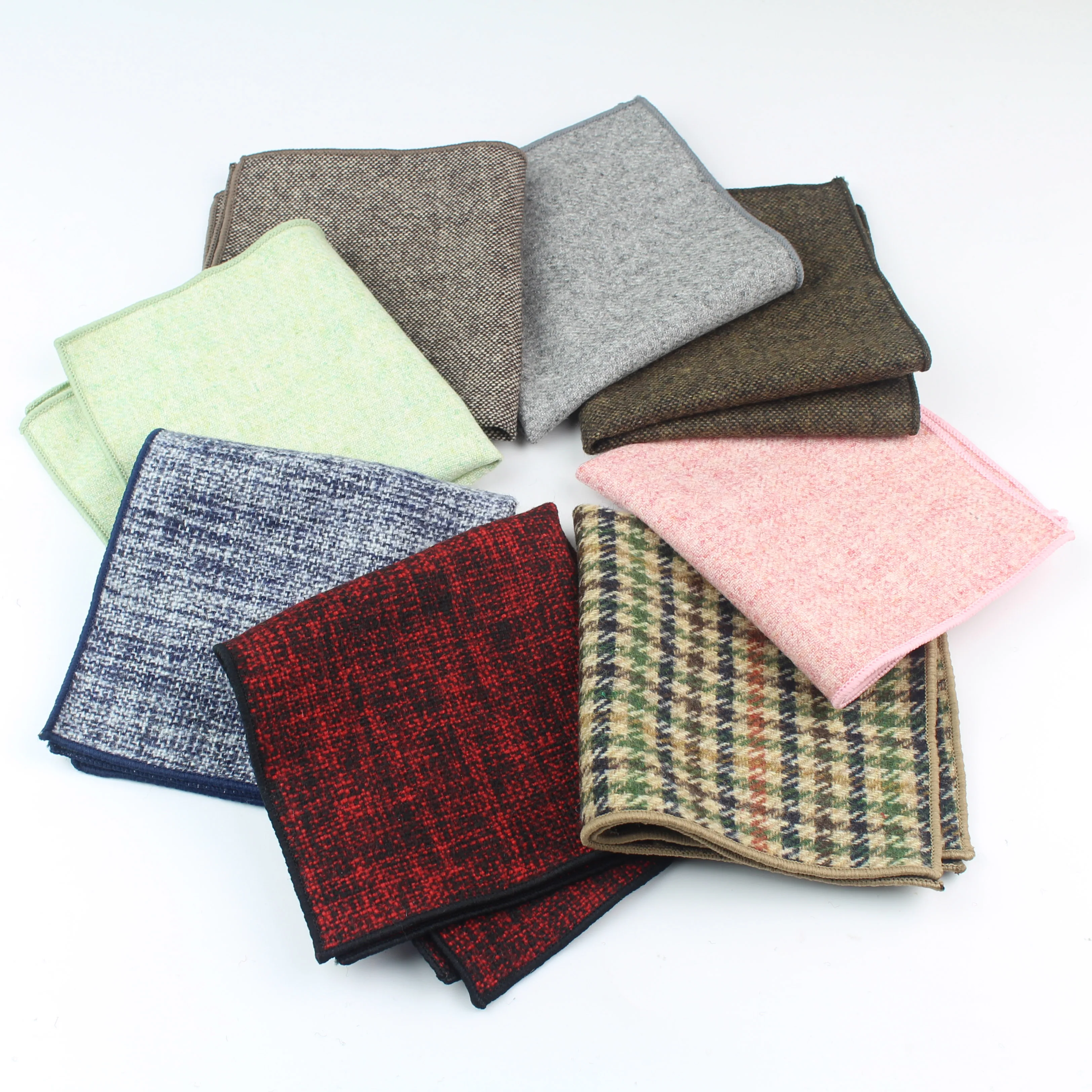 

High Quality Wool Cotton Pocket quare,1 Piece, Photo shown