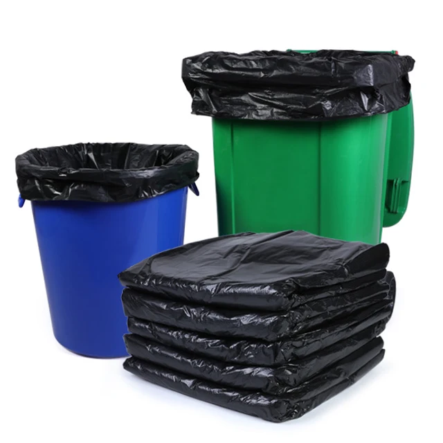 大型可生物降解大hdpe ldpe塑料垃圾袋/黑色塑料垃圾袋垃圾