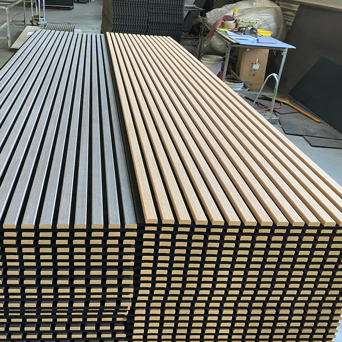 Modern Design Acoustic Panels with 3D Model Design Wood MDF Veneer Slat ...