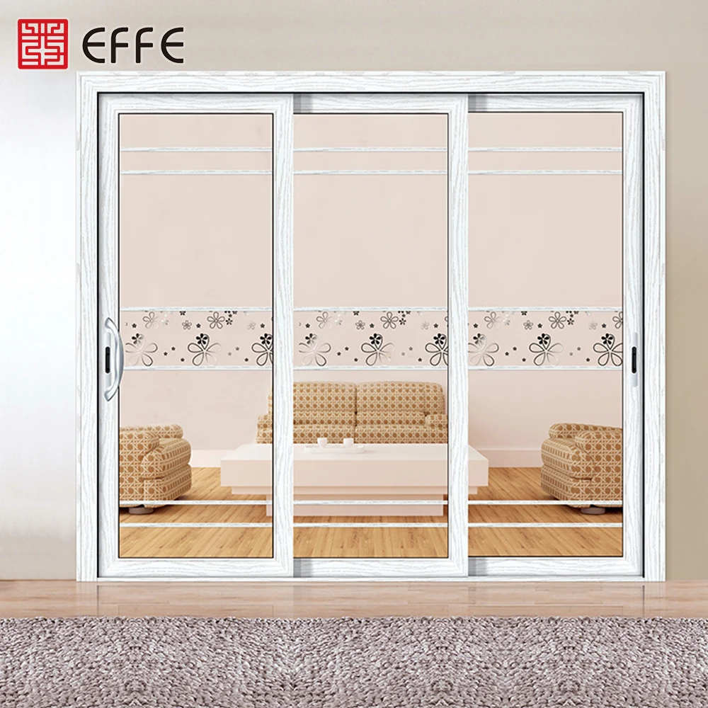 cheap apartment 3 track rails aluminium manual french comfort room sliding door system