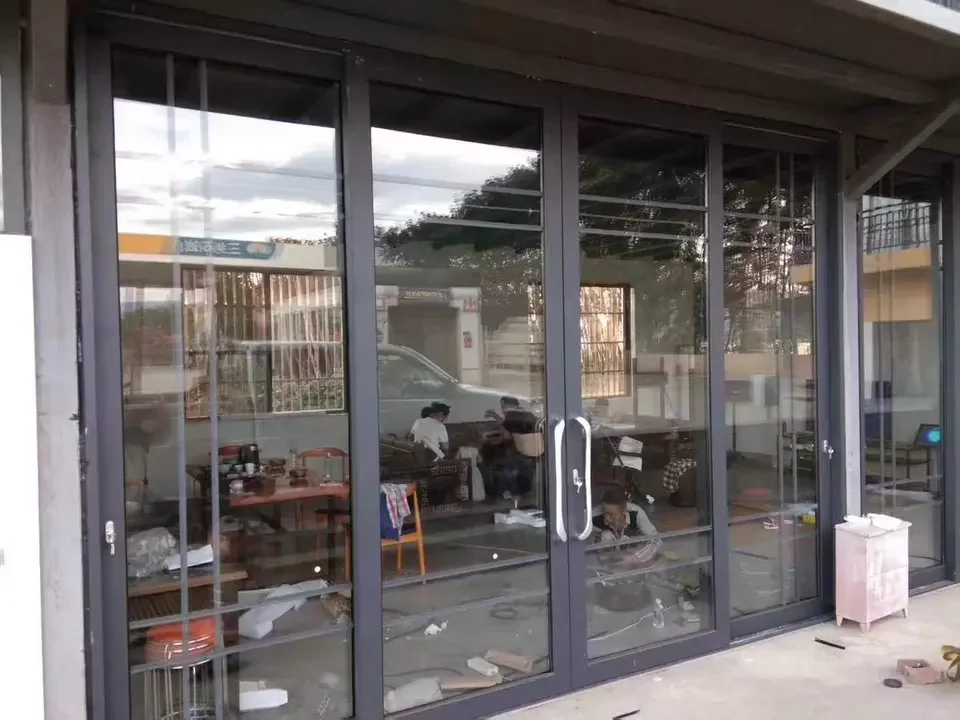 Aluminum Double Glass Sliding Door Buy Bifold Sliding Exterior Doors