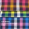 Best Quality LN MODA 100% Cotton yarn dyed linen check shirting fabric