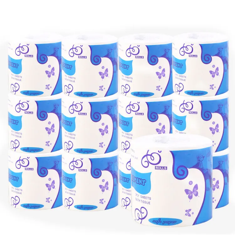 4 Rolls Per Pack Charm Hemp Toilet Tissue Paper Roll Soft For Household