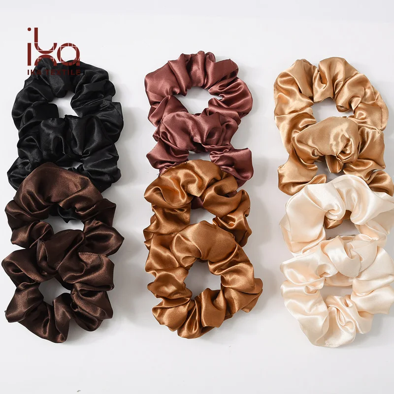 

satin hair crunchies et for women,6 Pieces, Customized color