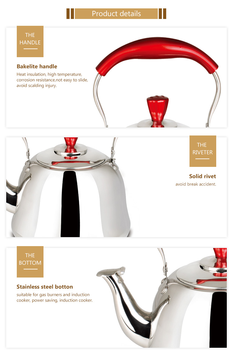 Stove Kettle L33030101 Unique Design Color Bakelite Handle Stove Top