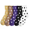 Hot sale funny socks women dozen dots teen girl tube socks