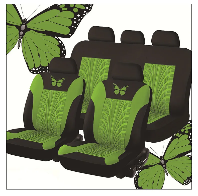 Five-seater 9-Piece Universal Seat Cover Set Exquisite Comfortable Butterfly Indentation Process Design Leather for Foreign supplier